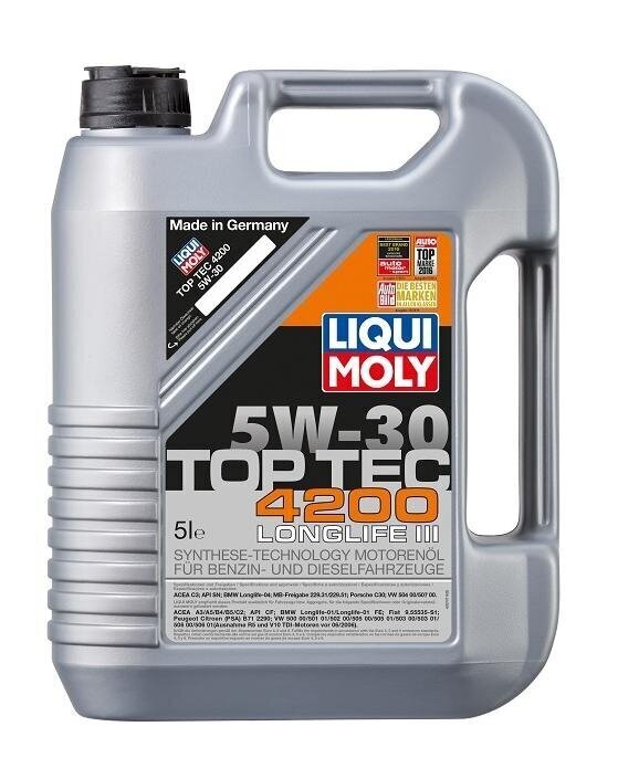 Liqui Moly Top Tec 4200 5W-30 motoreļļa, 5 l цена и информация | Motoreļļas | 220.lv