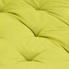 vidaXL palešu dīvānu spilvens, zaļš, 120x40x7 cm, kokvilna цена и информация | Подушки, наволочки, чехлы | 220.lv
