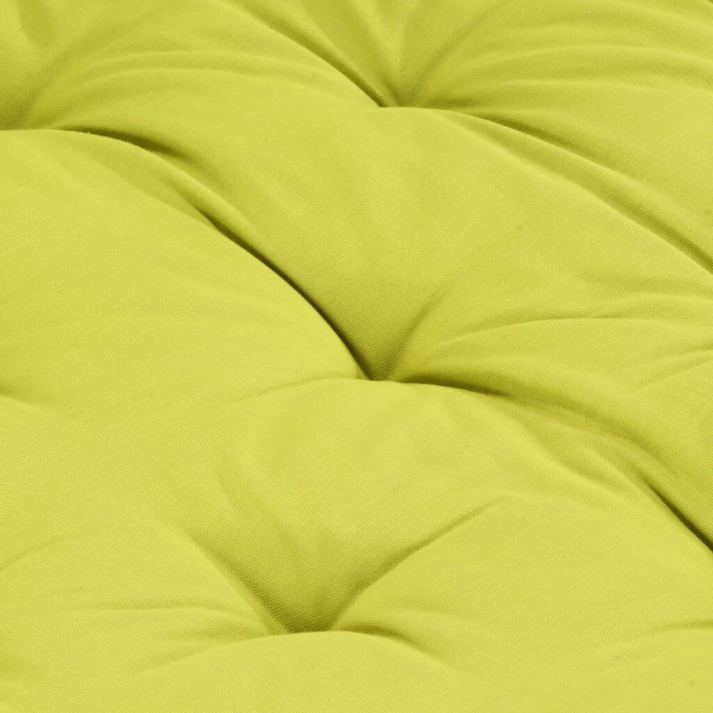 vidaXL palešu dīvānu spilvens, zaļš, 120x80x10 cm, kokvilna cena un informācija | Krēslu paliktņi | 220.lv