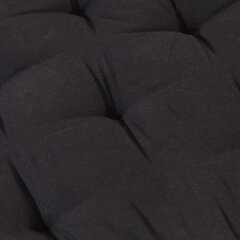 vidaXL palešu dīvānu spilvens, melna, 120x80x10 cm, kokvilna цена и информация | Подушки, наволочки, чехлы | 220.lv