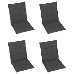 vidaXL dārza krēslu spilveni, 4 gab., antracītpelēki, 100x50x3 cm cena un informācija | Krēslu paliktņi | 220.lv