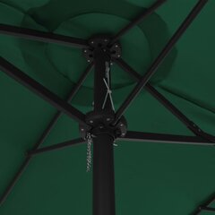 vidaXL dārza saulessargs ar alumīnija kātu, 460x270 cm, zaļš cena un informācija | Saulessargi, markīzes un statīvi | 220.lv
