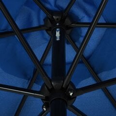 vidaXL dārza saulessargs ar metāla kātu, 300x200 cm, debeszils cena un informācija | Saulessargi, markīzes un statīvi | 220.lv