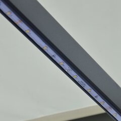 vidaXL izvelkama markīze ar vēja sensoru un LED, krēmkrāsā, 300x250 cm cena un informācija | Saulessargi, markīzes un statīvi | 220.lv