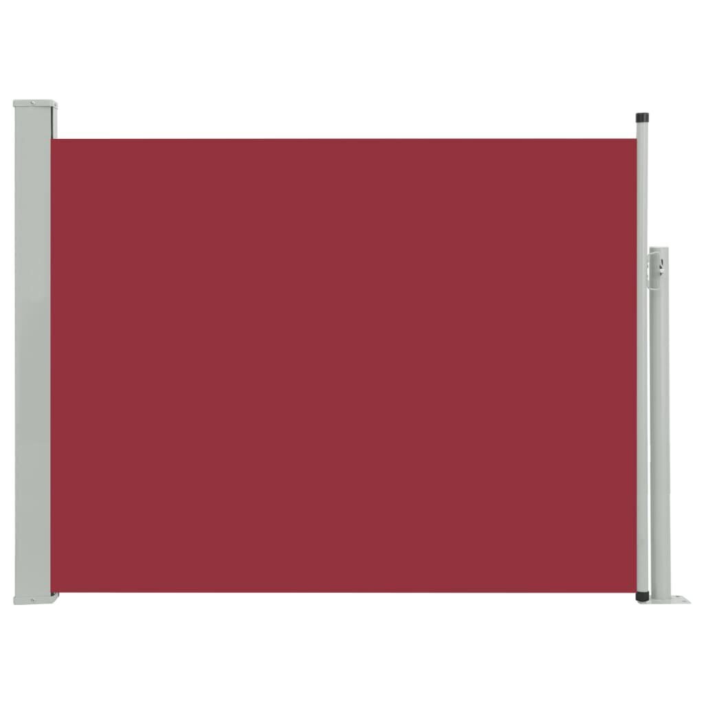vidaXL izvelkama sānu markīze, sarkana, 140x500 cm цена и информация | Saulessargi, markīzes un statīvi | 220.lv