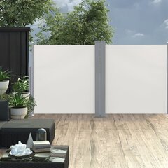 vidaXL izvelkams sānu aizslietnis, krēmkrāsa, 100x600 cm цена и информация | Зонты, маркизы, стойки | 220.lv