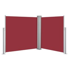 vidaXL izvelkams sānu aizslietnis, sarkans, 120x600 cm cena un informācija | Saulessargi, markīzes un statīvi | 220.lv