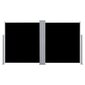 vidaXL izvelkams sānu aizslietnis, melns, 140x600 cm цена и информация | Saulessargi, markīzes un statīvi | 220.lv