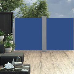 vidaXL izvelkams sānu aizslietnis, zils, 140x600 cm цена и информация | Зонты, маркизы, стойки | 220.lv