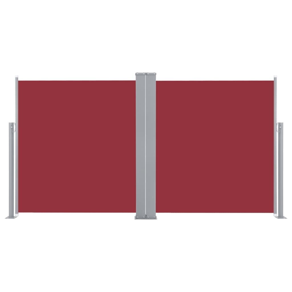 vidaXL izvelkams sānu aizslietnis, sarkans, 140x600 cm цена и информация | Saulessargi, markīzes un statīvi | 220.lv
