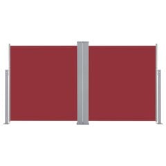 vidaXL izvelkams sānu aizslietnis, sarkans, 170x600 cm cena un informācija | Saulessargi, markīzes un statīvi | 220.lv