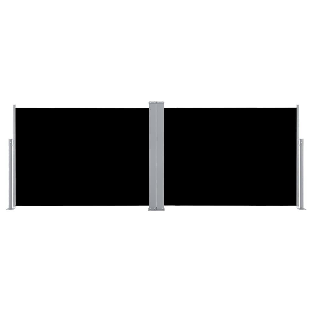 vidaXL izvelkams sānu aizslietnis, melns, 100x1000 cm цена и информация | Saulessargi, markīzes un statīvi | 220.lv