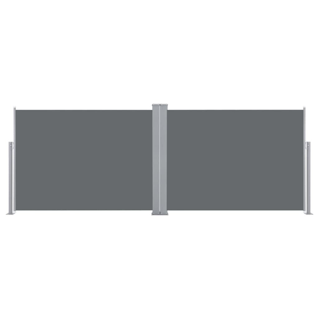 vidaXL izvelkams sānu aizslietnis, antracītpelēks, 100x1000 cm cena un informācija | Saulessargi, markīzes un statīvi | 220.lv