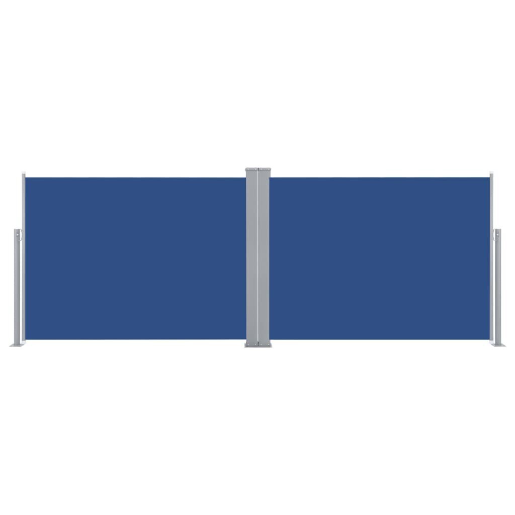 vidaXL izvelkams sānu aizslietnis, zils, 100x1000 cm цена и информация | Saulessargi, markīzes un statīvi | 220.lv