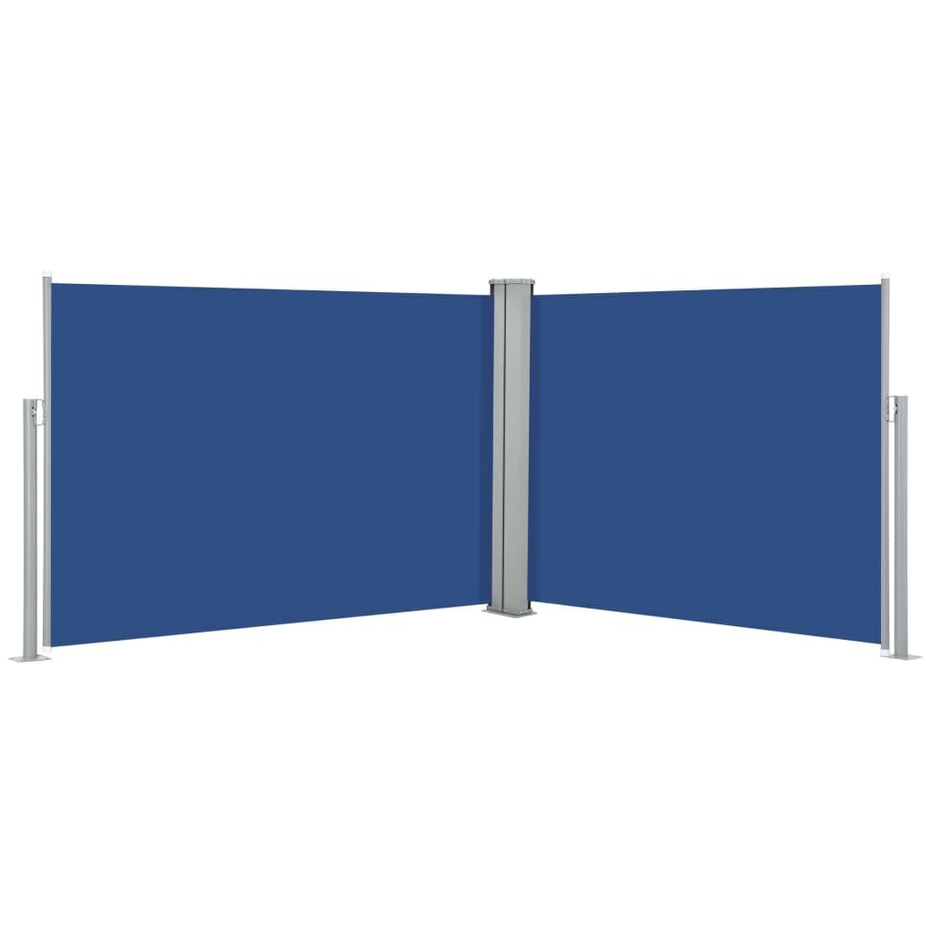vidaXL izvelkams sānu aizslietnis, zils, 100x1000 cm cena un informācija | Saulessargi, markīzes un statīvi | 220.lv