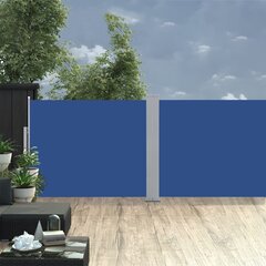 vidaXL izvelkams sānu aizslietnis, zils, 140x1000 cm цена и информация | Зонты, маркизы, стойки | 220.lv