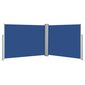 vidaXL izvelkams sānu aizslietnis, zils, 140x1000 cm cena un informācija | Saulessargi, markīzes un statīvi | 220.lv
