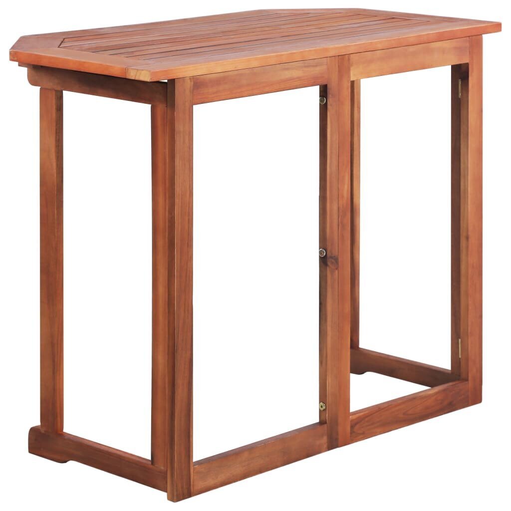 vidaXL bistro galds, 90x50x75 cm, akācijas masīvkoks цена и информация | Dārza galdi | 220.lv