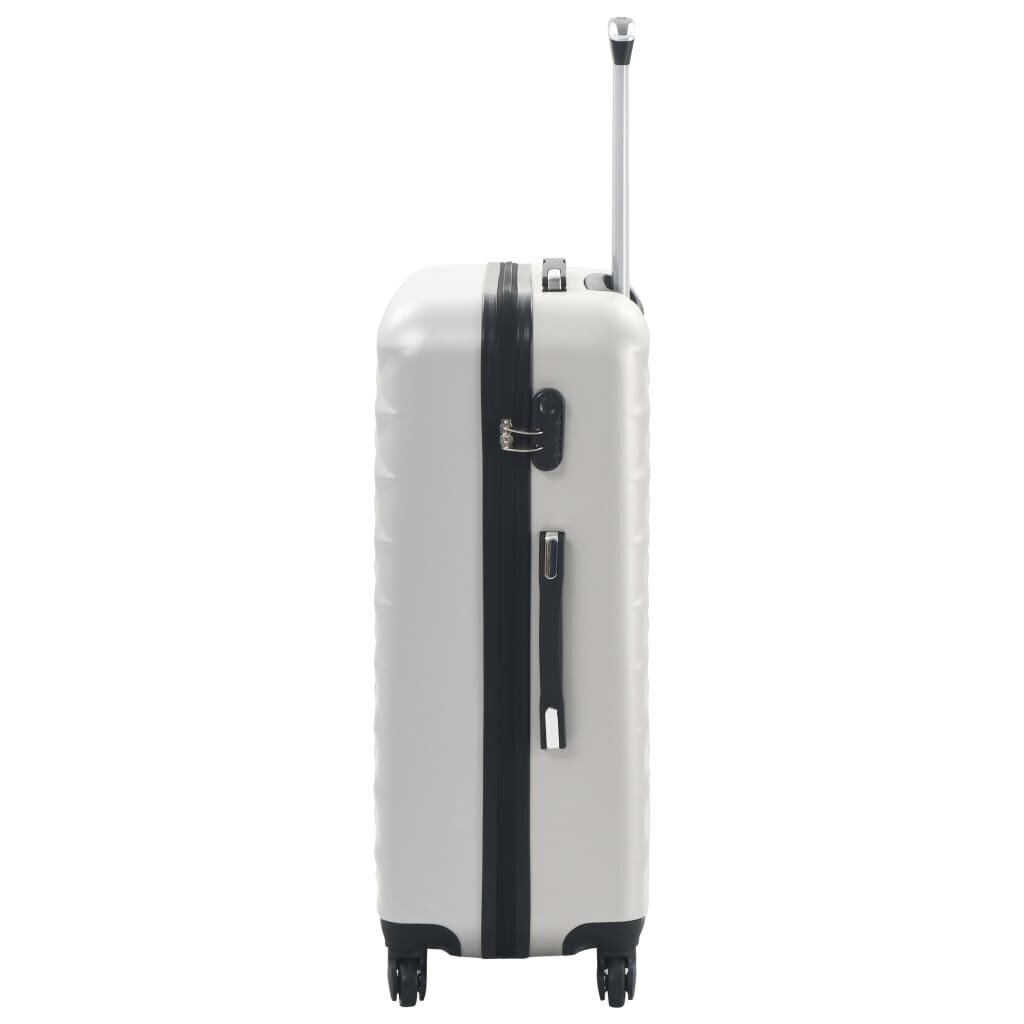 vidaXL cieto koferu komplekts, 3 gab., ABS, sudraba krāsā цена и информация | Koferi, ceļojumu somas | 220.lv