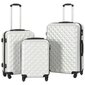 vidaXL cieto koferu komplekts, 3 gab., ABS, sudraba krāsā cena un informācija | Koferi, ceļojumu somas | 220.lv