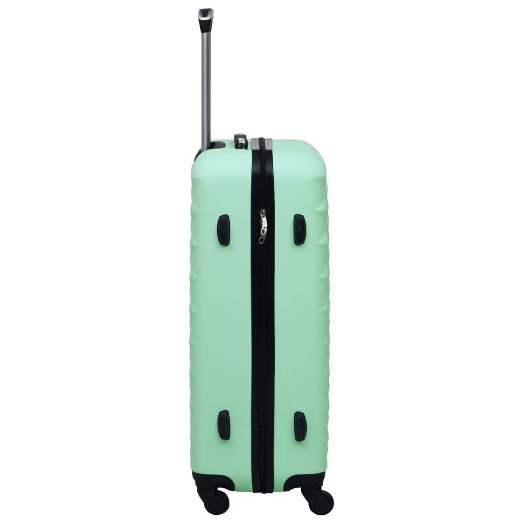 vidaXL cieto koferu komplekts, 3 gab., ABS, piparmētru zaļi cena un informācija | Koferi, ceļojumu somas | 220.lv