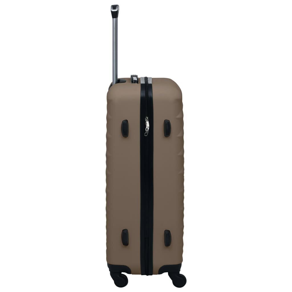vidaXL cieto koferu komplekts, 3 gab., ABS, brūni cena un informācija | Koferi, ceļojumu somas | 220.lv