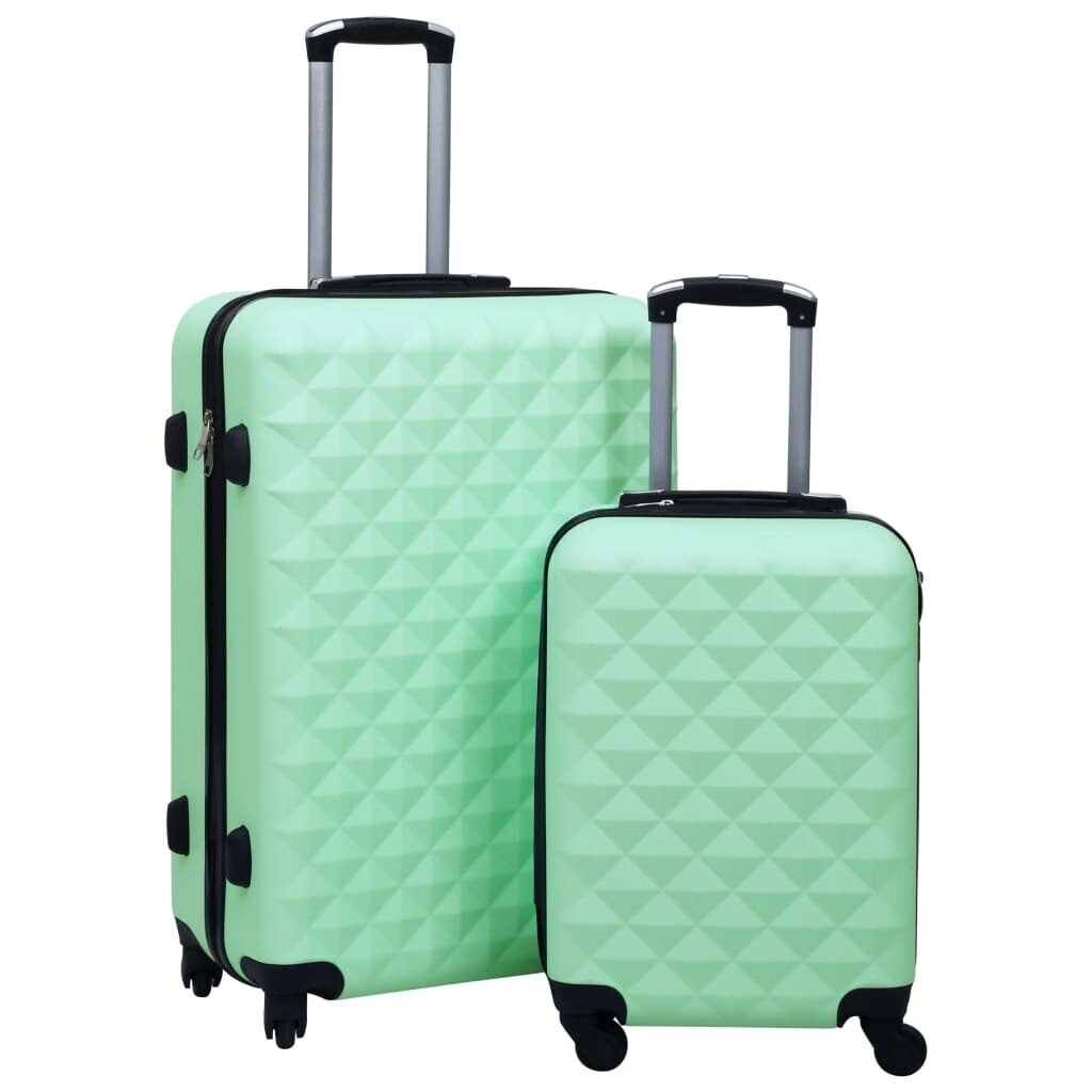 vidaXL cieto koferu komplekts, 2 gab., ABS, piparmētru zaļi цена и информация | Koferi, ceļojumu somas | 220.lv