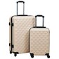 vidaXL cieto koferu komplekts, 2 gab., ABS, zelta krāsā cena un informācija | Koferi, ceļojumu somas | 220.lv
