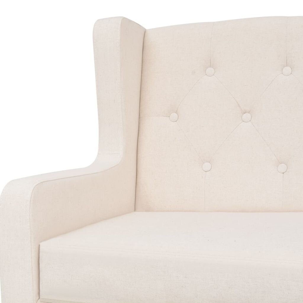 vidaXL atpūtas krēsls, krēmbalts audums cena un informācija | Atpūtas krēsli | 220.lv