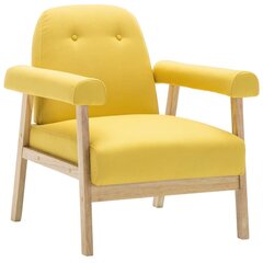 vidaXL atpūtas krēsls, dzeltens audums cena un informācija | Atpūtas krēsli | 220.lv