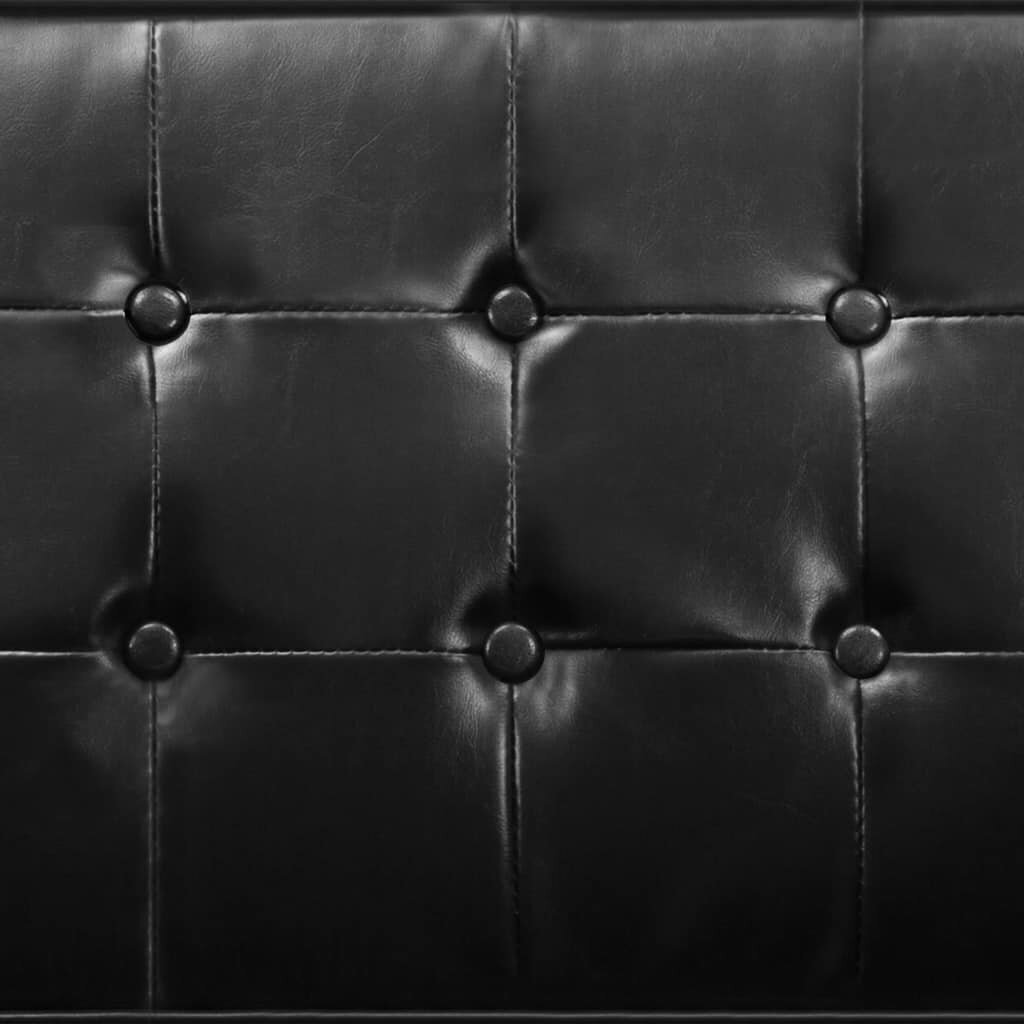 vidaXL atpūtas krēsls, melna mākslīgā āda cena un informācija | Atpūtas krēsli | 220.lv
