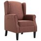 vidaXL atpūtas krēsls, brūns audums cena un informācija | Atpūtas krēsli | 220.lv