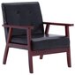 vidaXL atpūtas krēsls, melna mākslīgā āda цена и информация | Atpūtas krēsli | 220.lv