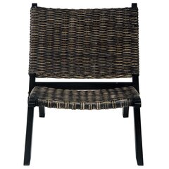 Кресло, черная бархатная отделка, черная древесина цена и информация | скамейка со столиком | 220.lv