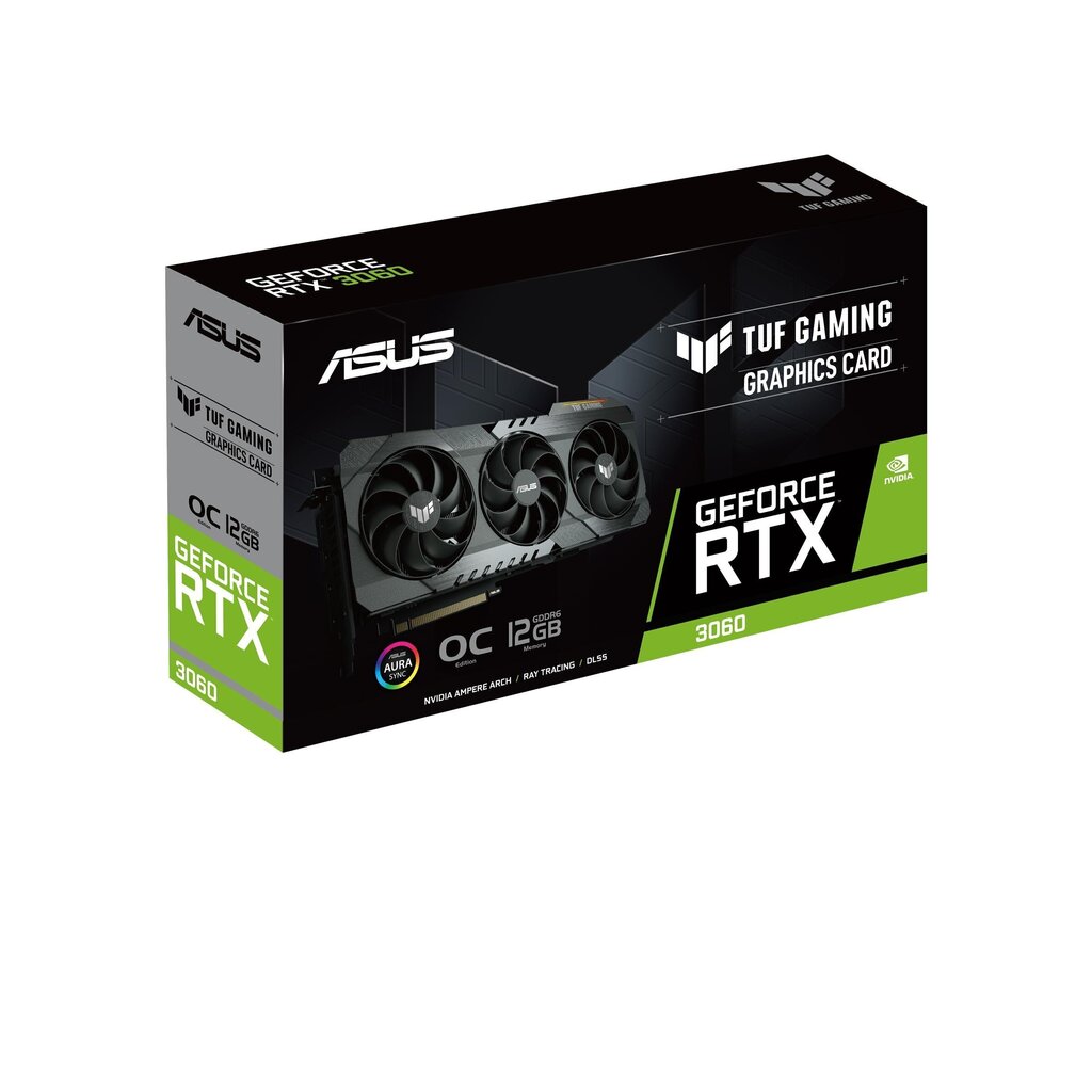 Asus 90YV0GC0-M0NA00 ASUS TUF Gaming GeForce RTX™ 3060 OC Edition 12GB GDDR6 cena un informācija | Videokartes (GPU) | 220.lv