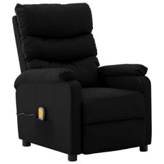 vidaXL masāžas krēsls, atgāžams, melna mākslīgā āda cena un informācija | Atpūtas krēsli | 220.lv