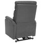 vidaXL masāžas krēsls, paceļams, gaiši pelēks audums цена и информация | Atpūtas krēsli | 220.lv