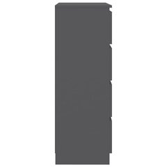 vidaXL kumode, 60x35x98,5 cm, kokskaidu plāksne, pelēka цена и информация | Шкафчики в гостиную | 220.lv