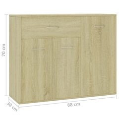 vidaXL kumode, ozolkoka krāsa, 88x30x70 cm, kokskaidu plāksne цена и информация | Шкафчики в гостиную | 220.lv