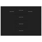 vidaXL kumode, melns, 88x30x65 cm, kokskaidu plātne цена и информация | Skapīši viesistabai | 220.lv