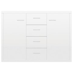vidaXL kumode, spīdīgi balta, 88x30x65 cm, kokskaidu plātne цена и информация | Шкафчики в гостиную | 220.lv