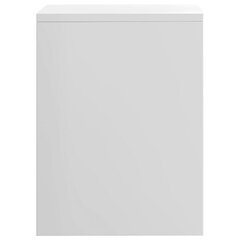 vidaXL naktsskapīši, 2 gb., 40x30x40 cm, spīdīgi balti, skaidu plāksne цена и информация | Прикроватные тумбочки | 220.lv