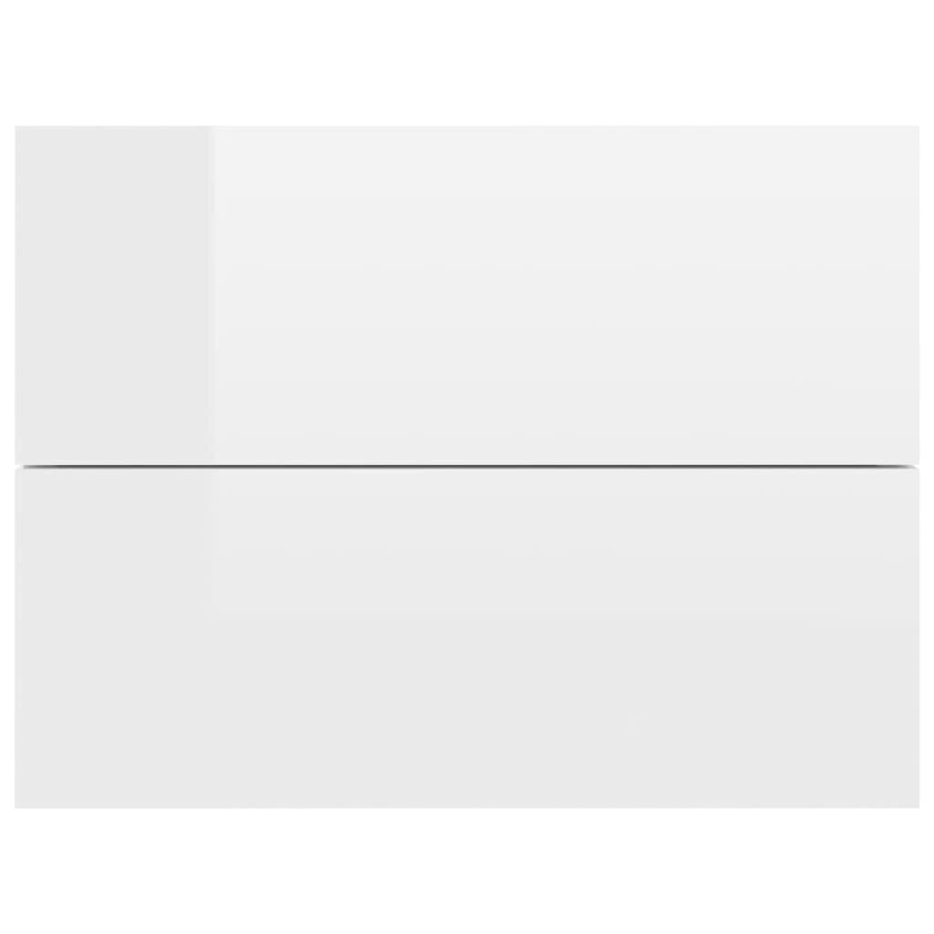 vidaXL naktsskapītis, spīdīgi balts, 40x30x30 cm, skaidu plāksne cena un informācija | Naktsskapīši | 220.lv