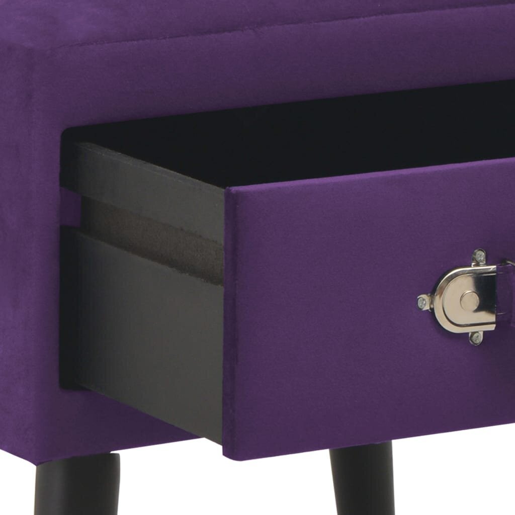 vidaXL naktsskapīši, 2 gab., 40x35x40 cm, tumši violets samts цена и информация | Naktsskapīši | 220.lv