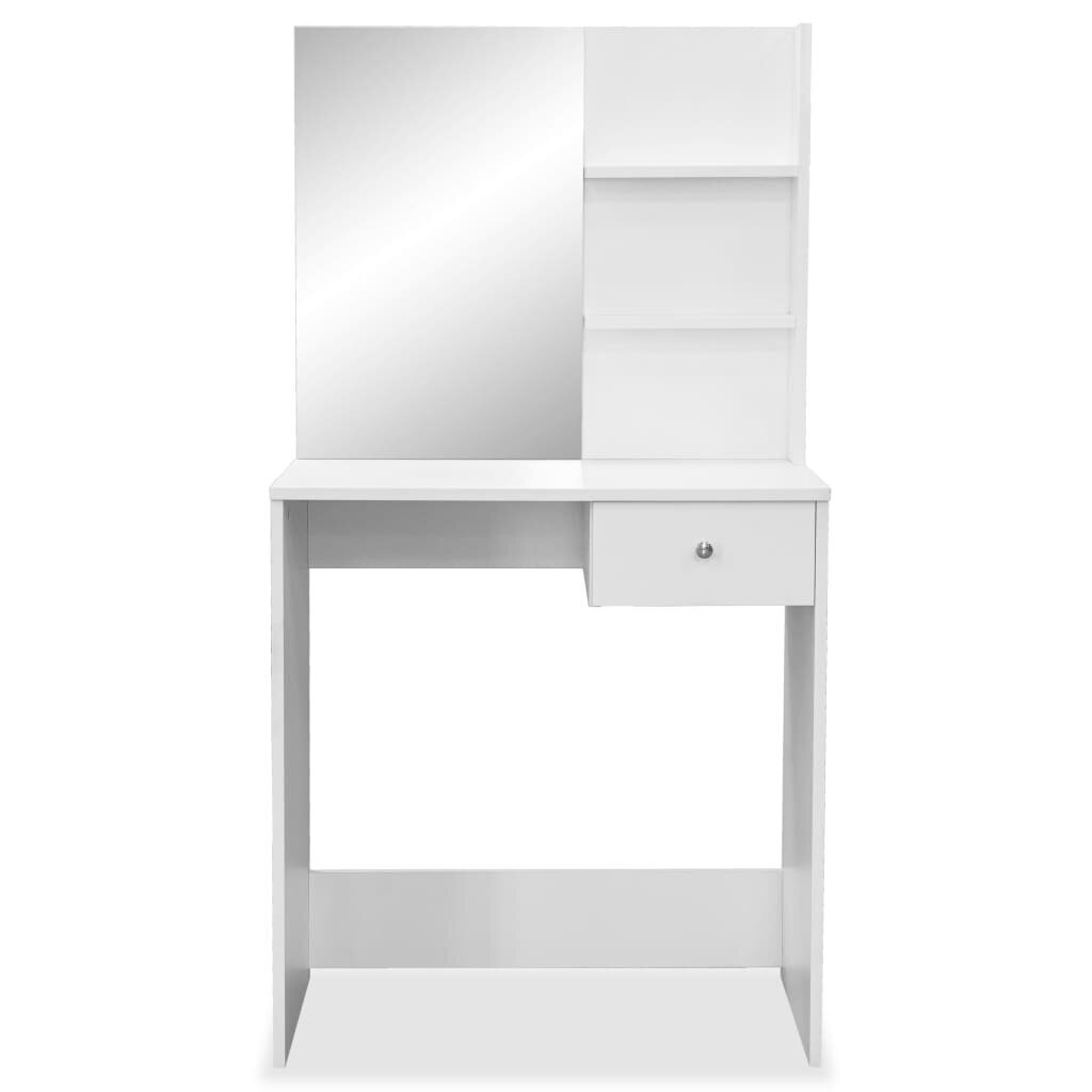 vidaXL spoguļgaldiņš, 75x40x141 cm, balta kokskaidu plātne cena un informācija | Kosmētikas galdiņi | 220.lv