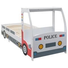 vidaXL bērnu gulta ar galdu, policijas mašīnas dizains, 90x200 cm cena un informācija | Bērnu gultas | 220.lv