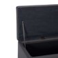 vidaXL sols ar kasti, 116 cm, pelēka mākslīgā āda cena un informācija | Apavu skapji, apavu plaukti, priekšnama soliņi | 220.lv