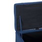 vidaXL sols ar kasti, 116 cm, zils poliesters cena un informācija | Apavu skapji, apavu plaukti, priekšnama soliņi | 220.lv