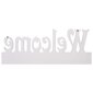 vidaXL sienas drēbju pakaramais WELCOME, balts, 74x29,5 cm цена и информация | Drēbju pakaramie | 220.lv