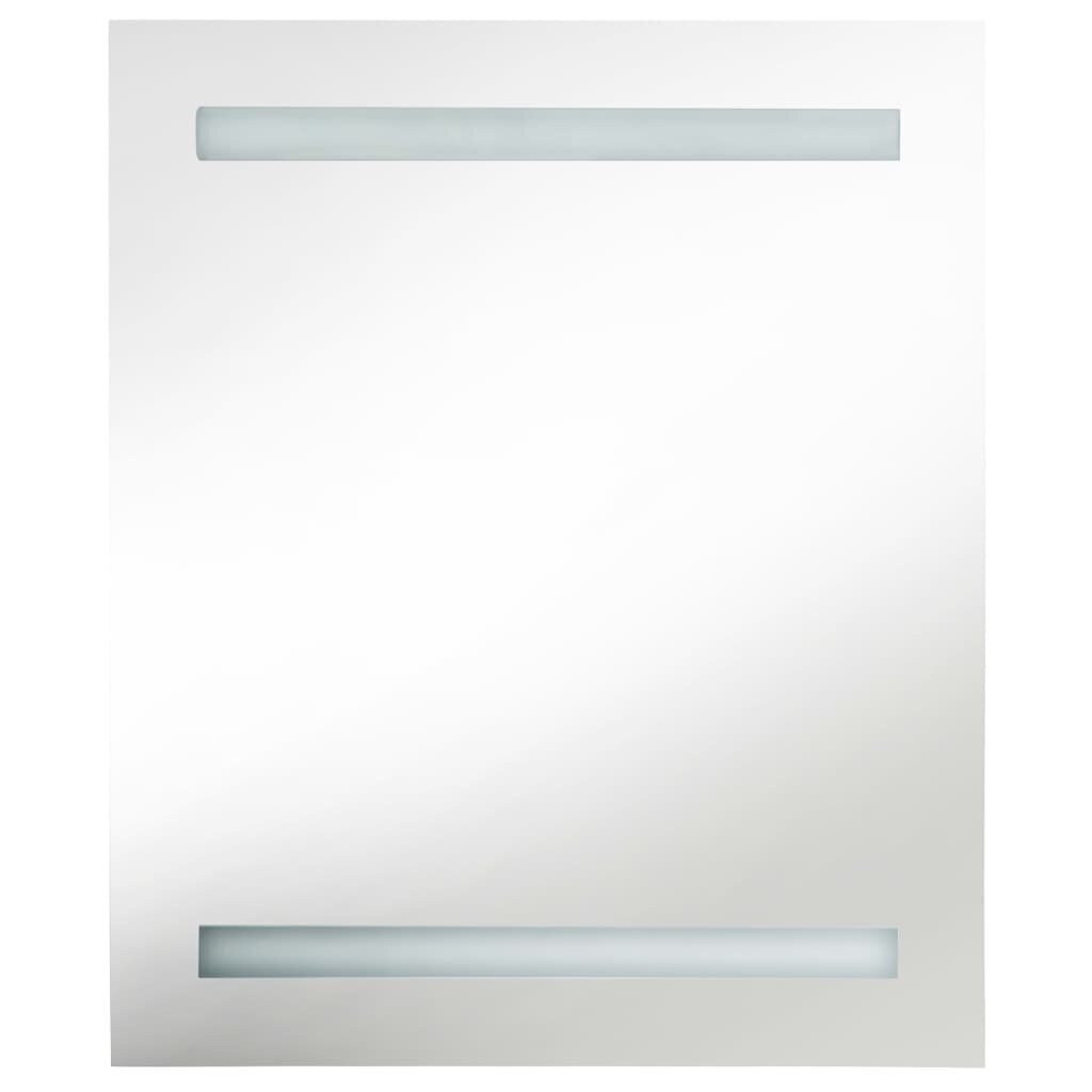 vidaXL vannasistabas skapītis ar spoguli un LED, 50x14x60 cm цена и информация | Vannas istabas skapīši | 220.lv